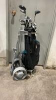 SPALDING GOLF BAG W A BAG CART - 12 CLUBS