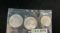 (3) USA COINS - (2) 1776-1976 DOLLARS & 1971 HALF DOLLAR