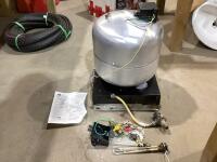 RV WATER HEATER W/ MISCELLANEOUS PARTS
