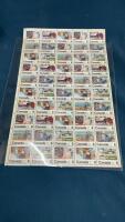 FULL UNCUT SHEET OF CANADA 8 CENT STAMPS