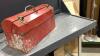 RED METAL TOOLBOX W/A FEW CONTENTS - 3