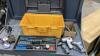 YELLOW PLANO TOOLBOX W/ SOLDERING ITEMS, SCREWDRIVERS, IMPACTS,NUT DRIVERS