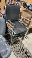 SET OF 3 STACKING SHOP CHAIRS