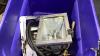 BLUE TOTE W/ BRACES, MIRRORS, LIGHS, ROUTER, SHELF BRACKETS - 2