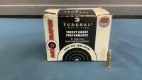 ALMOST FULL BOX OF FEDERAL AMMUNITION TARGET GRADE PERFORMANCE - 22 LONG RIFLE RIMFORE CARTRIDGES, &hellip;.PAL REQUIRED FOR PURCHASE