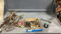 (2)FLATS OF ANTIQUE BUGGY PARTS, HARNESS PARTS