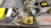 BOX OF JOHN DEERE PARTS, SWATHER KNIVES, ORBIT MOTOR, SPRAYER JETS - 3