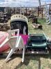 PALLETE OF (2) FOLDABLE & (7) PLASTIC OUTDOOR CHAIRS - 2