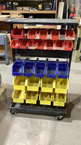 BOLT BINS ON A ROLLING CART - DOUBLE SIDED