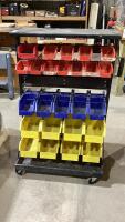BOLT BINS ON A ROLLING CART - DOUBLE SIDED
