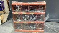 METAL BOLT BIN WITH CONTENTS -SCREWS, BOLTS