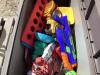 PALLET W/ TOTE OF TOYS & (4) PLASTIC CHAIRS - 6