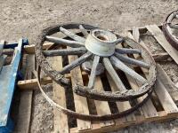 ANTIQUE WOODEN WHEEL