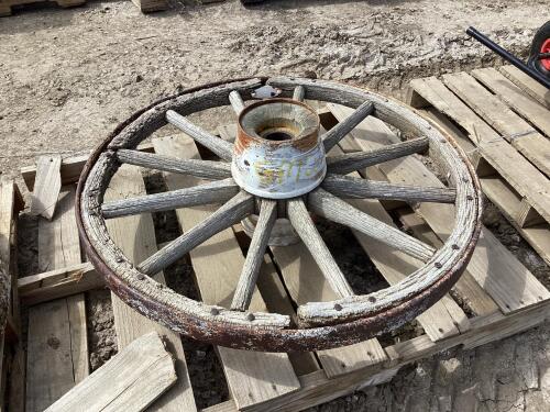 ANTIQUE WOODEN WHEEL