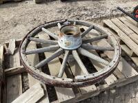 ANTIQUE WOODEN WHEEL