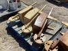 (3) WOODEN WHEELBARROW PLANTERS - 2
