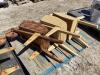 (3) WOODEN WHEELBARROW PLANTERS - 5