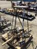 PALLET W/ GARDEN TOOL STAND, SHOVEL, RAKE, BRUSH, PLOW & MISCELLANEOUS - 2