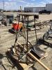 PALLET W/ GARDEN TOOL STAND, SHOVEL, RAKE, BRUSH, PLOW & MISCELLANEOUS - 3