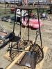 PALLET W/ GARDEN TOOL STAND, SHOVEL, RAKE, BRUSH, PLOW & MISCELLANEOUS - 4