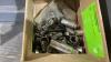GREEN TOTE W/SOCKETS, WRENCHES, SCREWDRIVERS, HAMMERS, PRYBARS, HACKSAW - 4