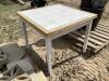 WOODEN TABLE W/ TILED TOP - 5