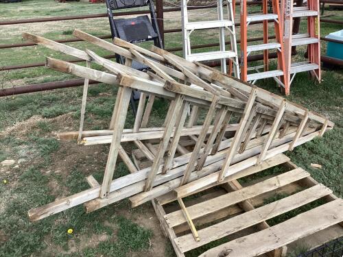 (4) WOODEN STANDS