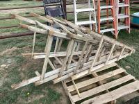 (4) WOODEN STANDS