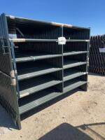 (12) 7 foot six steel tubular panels/bidding per panel