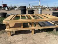 Wood framed table with no top