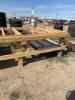 Wood framed table with no top - 3