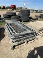 Lift of chain-link walk-through gates