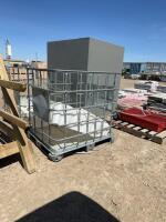 Two metal bins