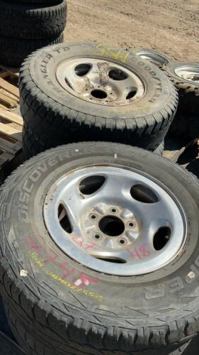 2 COOPER DISCOVERER W/ RIMS - 255/70R16, 2 GOODYEAR TIRES W/ RIMS LT265/75R16