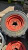 2 RIMS AND A TITAN TIRE W/ RIM - 27X8.50 - 15 - 4