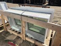 Lift of three exterior windows