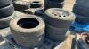 3 GOODYEAR TIRES - ONLY 1 WITH RIM - 195/65R15, 2 EDGE TIRES - 205/55R16