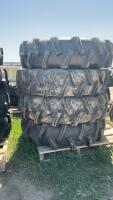 4 PIVOT TIRES - ARMORSTEEL KELLY KDA W/ 8 BOLT RIMS - 22.5