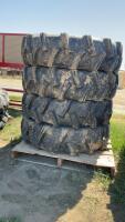 4 PIVOT TIRES - DUNLOP SP381 8 BOLT RIMS - 11R22.5