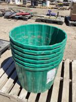 (6) PLASTIC POTS