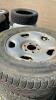 4 NOKIAN HAKKAPELIITTAS W/ RIMS - 245/70R17 - OFF FORD F150, 4 FORD HUBCAPS - 3