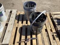 PALLET W/ (2) PAILS OF CROP LIFTERS