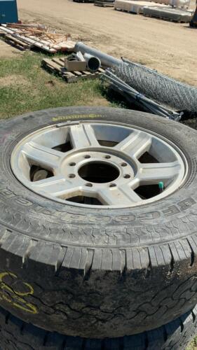 8 BOLT PATTERN RIMS W/ TIRES BUT TIRES ARE POOR