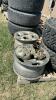 2 GOODYEAR WRANGLER TIRES - LT285 /70R17, 2 RIMS - 2