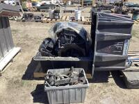 PALLET W/MARINE ENGINE + INSTALLATION PARTS