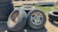 4 MISMATCHED TIRES W/ RIMS
