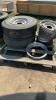 2 TOYO OPEN COUNTRY TIRES W/ RIMS - LT235 /85R16 AND 2 RIMS W/ NO TIRES