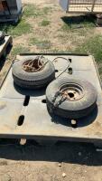 2 SMALL MISMACTHED TIRES - DICO -5.70-8, NANCO -5.70-8
