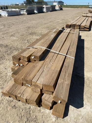 Bundle of treated 4 x 6 timbers