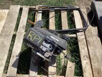 PALLET W/ LAWN MOWER PARTS & BOAT MOTOR PARTS